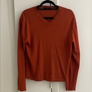 Banana Republic Silk Cashmere Sweater in Rich Orange